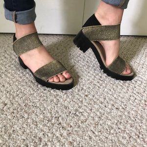 Charleston Shoe Company Monterey Sandal in Gold